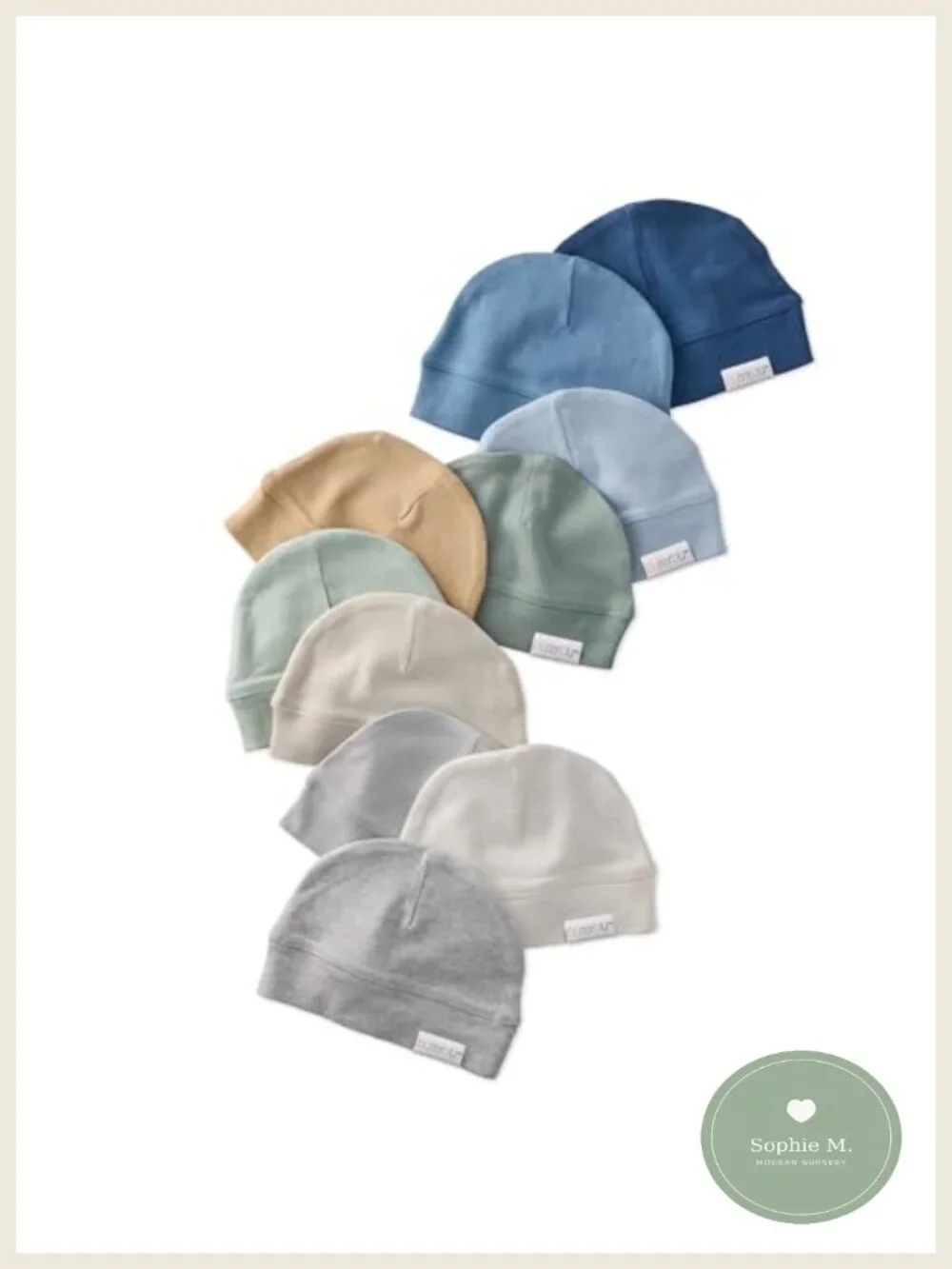 Organic Cotton Baby Beanie Hats 10 Pack Newborn Infant Pull-On